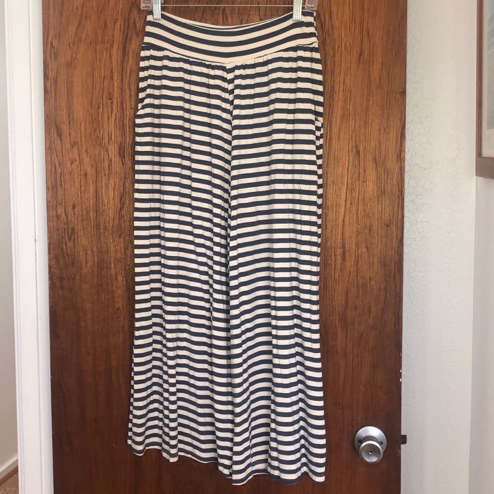 Fighting eel Hawaii stripe wide leg pant w/pockets